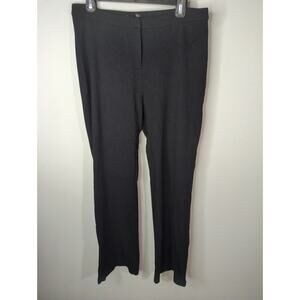 Eileen Fisher Trouser Pants Front Zip Slim‎ Black Womens Small